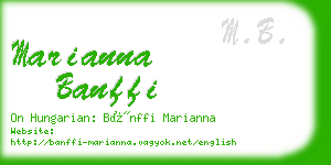 marianna banffi business card